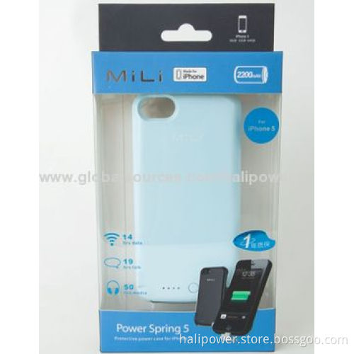 Power bank for iPhone with built-in lightning cable, 2,200mAh Capacity